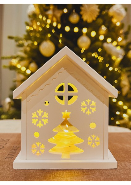 Dekoratif Işıklı Ev Mumluk – Tealight veya LED Uyumu – El Yapımı Nostaljik Masaüstü Ev Dekoru