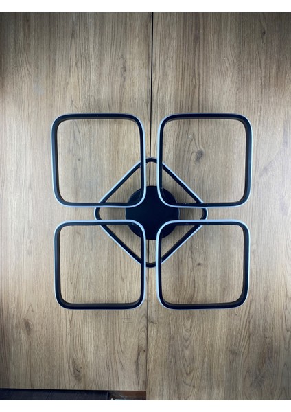 Yüksek Aydınlatmalı Kare Siyah Tavan Plafonyer LED Avize, 3 Renk Aydınlatma fırsatları