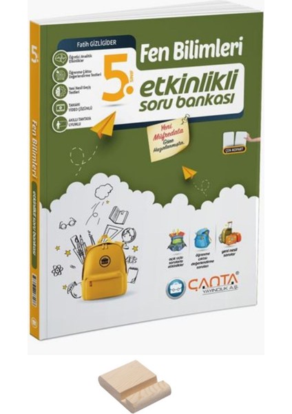 5. Sınıf Etkinlikli Kazanım Fen Bilimleri Soru Bankası ve Telefon Tutucu