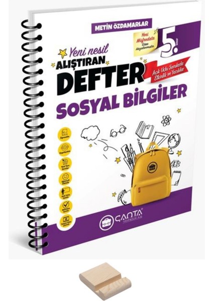 5. Sınıf Sosyal Bilgiler Hazırlayan Defter ve Telefon Tutucu