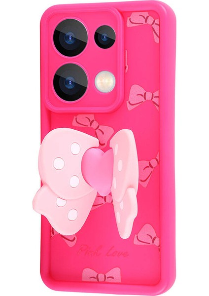 Xiaomi Poco M6 Pro 4g Kılıf Kamera Korumalı Figür Tasarımlı Xemu Kapya Kapak-Pembe Açık indirimleri