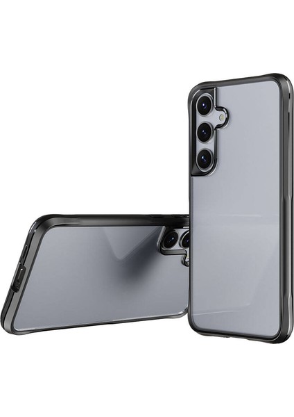 Galaxy S24 Kılıf Şeffaf Sert Pc Arka Yüzey Tasarımlı Xemu Edo Kapak-Siyah fırsatları