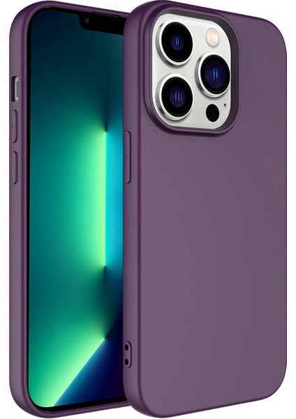 Apple iPhone 14 Pro Kılıf Xemu Kamera Korumalı Mara Laaakan Kapak-Koyu Mor