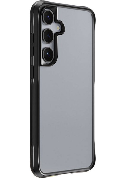 Galaxy S24 Plus Kılıf Şeffaf Sert Pc Arka Yüzey Tasarımlı Xemu Edo Kapak-Siyah
