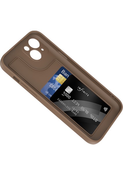 iPhone 15 Kılıf Kamera Korumalı Kartlık Hazneli Xemu Vitra Kapak - Siyah modelleri