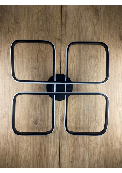 Yüksek Aydınlatmalı Kare Siyah Tavan Plafonyer LED Avize, 3 Renk Aydınlatma fırsatları