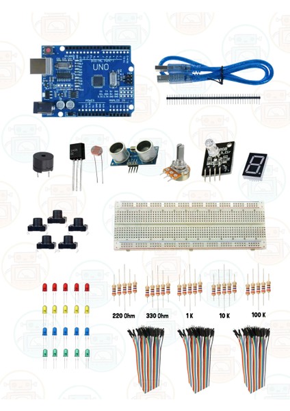Arduino Başlangıç Seti 24 Parça 126 Bileşenli Maker Seti