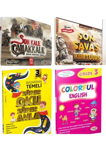 3. ve 4.sınıflar Için Son Kale Çanakkale Ve Son Savaş Kurtuluş Hikaye-Süper Oku Anla-Colorful English