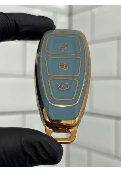 Ford Kuga Focus Mondeo Bmax Cmax Smax Anahtar Kılıfı Gri Gold modelleri