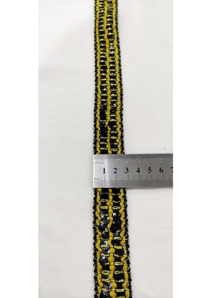 Sarı Renk Siyah Pul Payet Şerit fırsatları