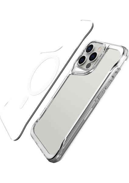 Apple iPhone 16 Pro Kılıf Xemu Magsafe Şarj Özellikli T-Max Magsafe Kapak-Şeffaf modelleri