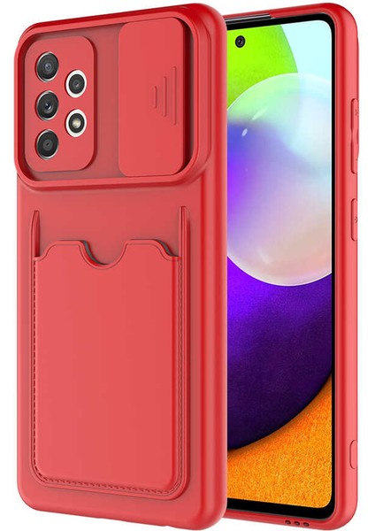 Galaxy A52 Kılıf ​xemu Kartix Kapak-Kırmızı