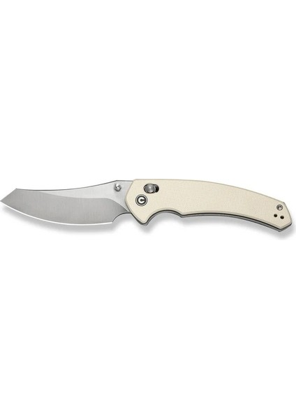 Sixgill Thumb Stud & Crossbar Lock Knife Ivory G10 Handle Çakı