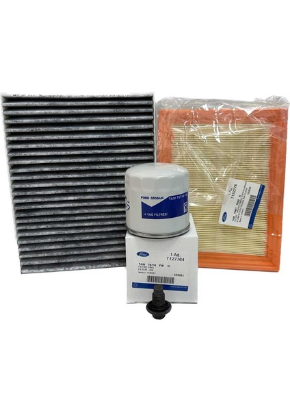 Ford Fusion 1.6 Benzinli Filtre Bakım Seti 2002-2011 Hava+Yağ+Karbonlu Polen Filtresi