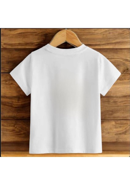 Labubu Baskılı Beyaz Çocuk Unisex Kiz/erkek Tişört T-Shirt indirimleri