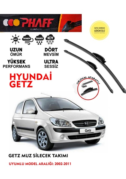 Hyundai Getz Ön Arka Silecek Silgeç Silgi Seti 13 14 15 (2002 - 2011)