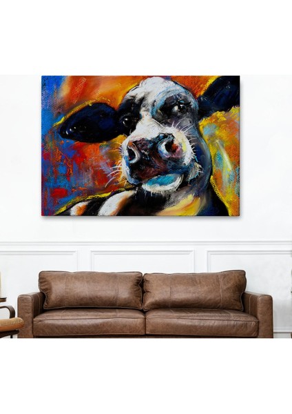 Inek Portresi Modern Sanat Dekoratif Kanvas Duvar TABLO-6521 fiyatları