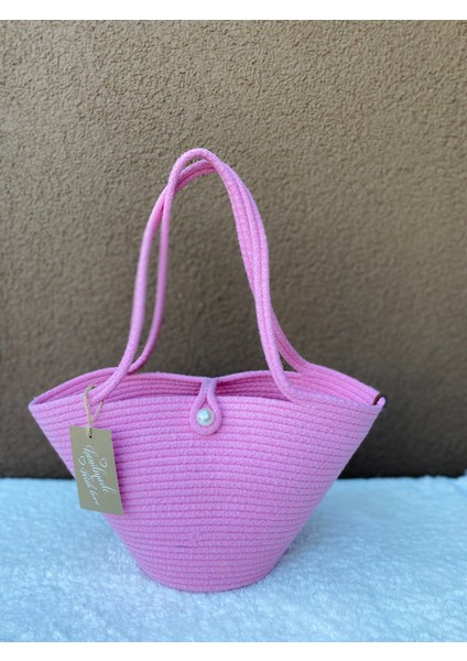 Hasır Çanta,kol Çantası,plaj Çantası (Miniboy)