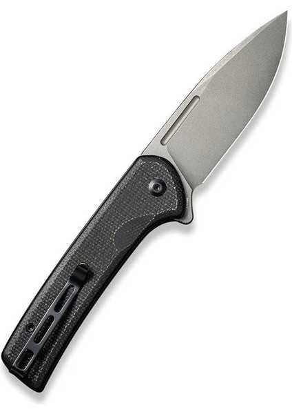 Conspirator Flipper & Button Lock Knife Black Micarta Handle modelleri
