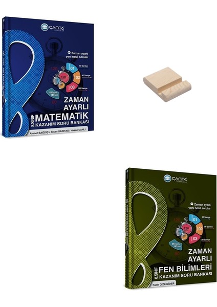 Lgs 8. Sınıf Matematik ve Fen Bilimleri Zaman Ayarlı Soru Bankası + Telefon Tutucu