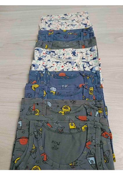 Erkek Çocuk Desenli Atlet 12 Li Set modelleri