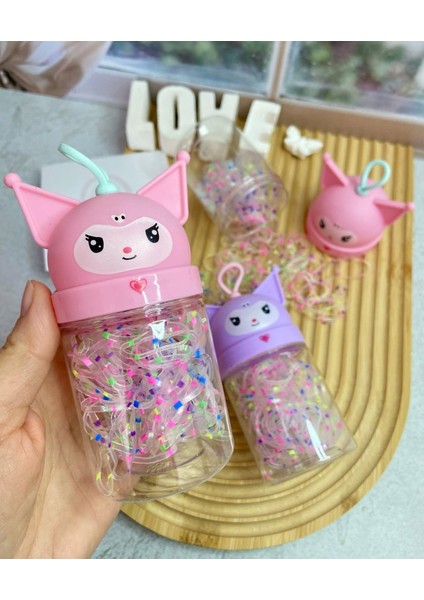 Sevimli Kuromi Kutulu Şeffaf Kopmayan Lastik Toka 150 Adet fiyatları