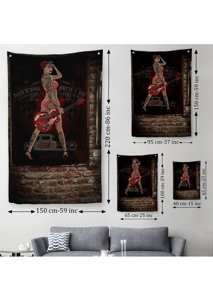 Müzisyen Kadın Dekoratif Duvar ÖRTÜSÜ-HALISI-6496 modelleri
