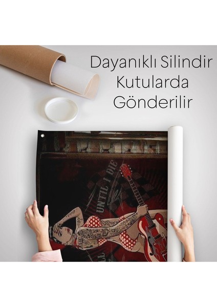 Müzisyen Kadın Dekoratif Duvar ÖRTÜSÜ-HALISI-6496 indirimleri