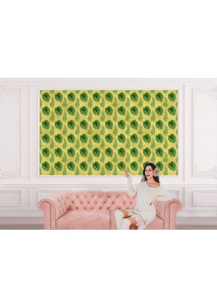 Botanik Tropikal Yaprak Desenli Duvar KAĞIDI-5580 modelleri