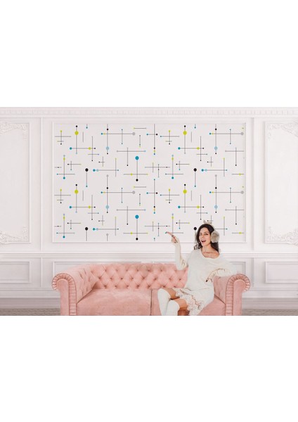 Renkli Şekiller Modern Duvar KAĞIDI-5537