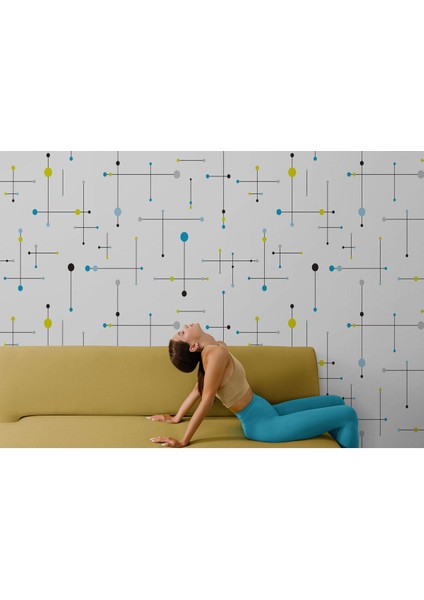 Renkli Şekiller Modern Duvar KAĞIDI-5537 modelleri