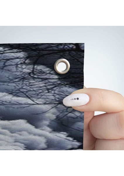 Gri Dumanı ile Kara Tren Duvar Örtüsü - HALISI-6015 fırsatları