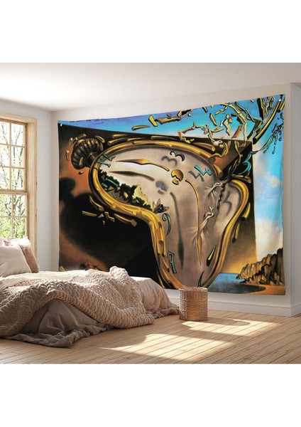 Salvador Dali'nin Eriyen Saat Belleğin Azmi Duvar ÖRTÜSÜ-HALISI-6599