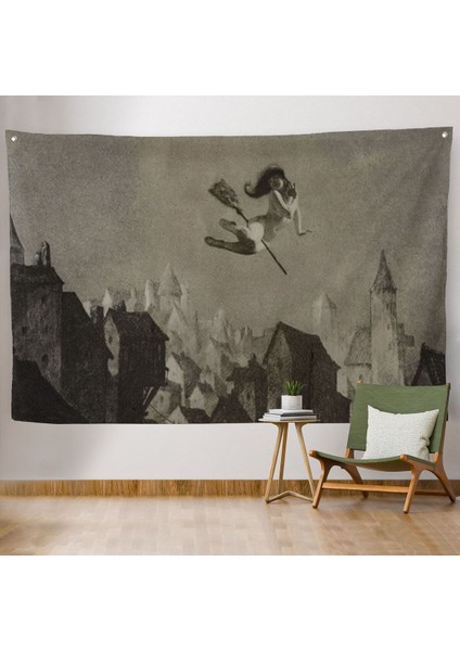 Amerikan Kabusları Duvar Örtüsü-Halısı, Şabat Ayini, Cadı Uçuşu, Wiccan Sihirli DEKOR-5374