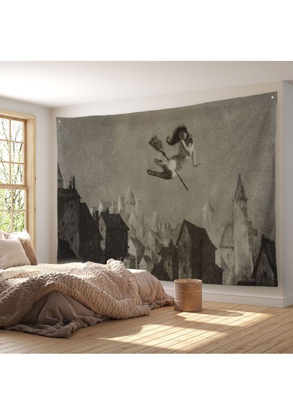 Amerikan Kabusları Duvar Örtüsü-Halısı, Şabat Ayini, Cadı Uçuşu, Wiccan Sihirli DEKOR-5374