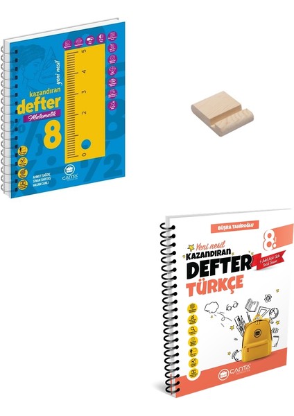 Lgs 8. Sınıf Matematik ve Türkçe Kazandıran Defter + Telefon Tutucu