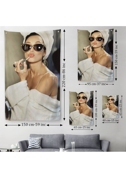 Audrey Hepburn Duvar Örtüsü - HALISI-5106 modelleri