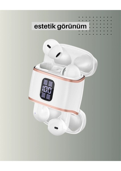Çift Kulaklıklı Bluetooth Kulaklık - 4 Adet, Anc-Enc, Şarj Kutulu, Dijital Göstergeli fırsatları