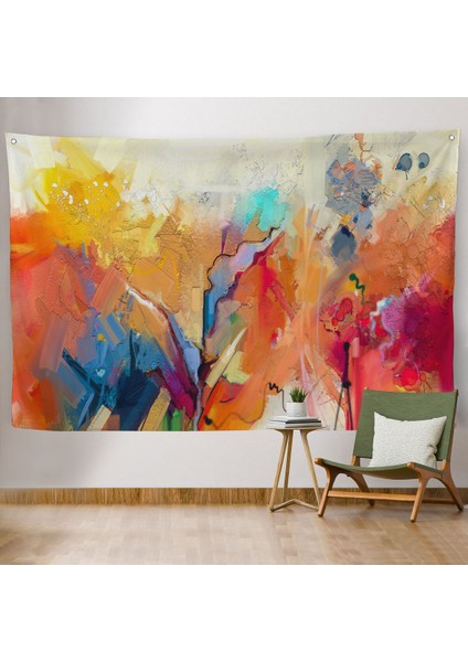 Duvar Örtüsü Soyut Yağlıboya Görünümlü Kaliteli Kanvas Duvar HALISI-4017 fiyatları