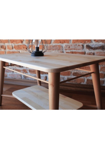 Masif Doğal Ahşap Iskandinav Stil Ham Renk Dikdörtgen Orta Sehpa fırsatları