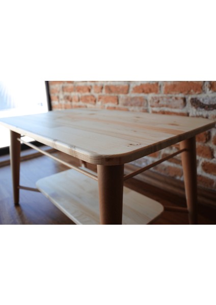 Masif Doğal Ahşap Iskandinav Stil Ham Renk Dikdörtgen Orta Sehpa indirimleri