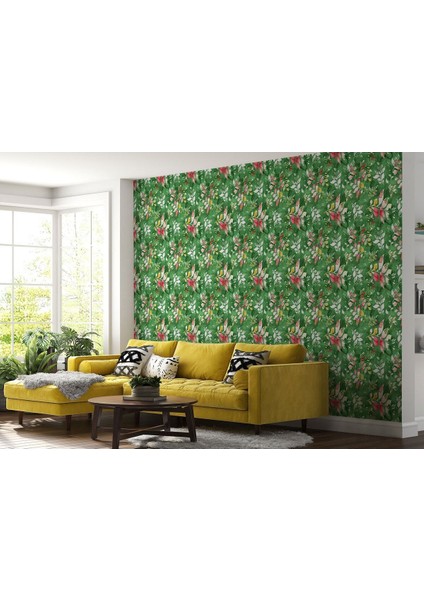 Çiçek ve Yaprak Desenli Tarzı Duvar KAĞIDI-5576 fiyatları