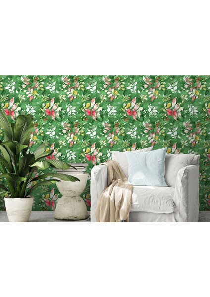 Çiçek ve Yaprak Desenli Tarzı Duvar KAĞIDI-5576 fırsatları