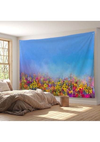 Duvar Örtüsü Soyut Suluboya Çiçekler Kaliteli Kanvas Duvar HALISI-3996 fiyatları