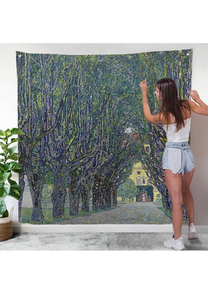 Allee At Schloss Kammer, Gustav Klimt Duvar ÖRTÜSÜ-8342 modelleri