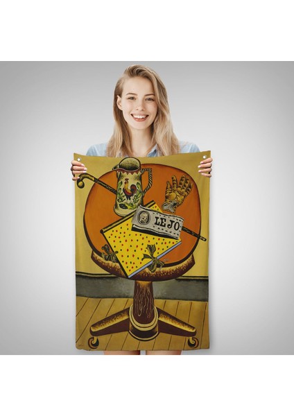 Joan Miro'nun Eldiveni ve Gazetesi Duvar Örtüsü - Glove And NEWSPAPER-7411