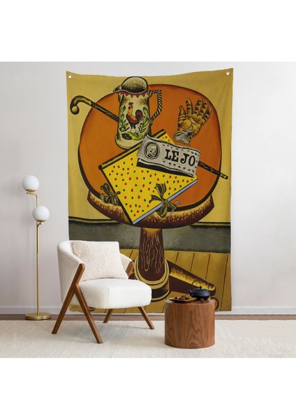 Joan Miro'nun Eldiveni ve Gazetesi Duvar Örtüsü - Glove And NEWSPAPER-7411