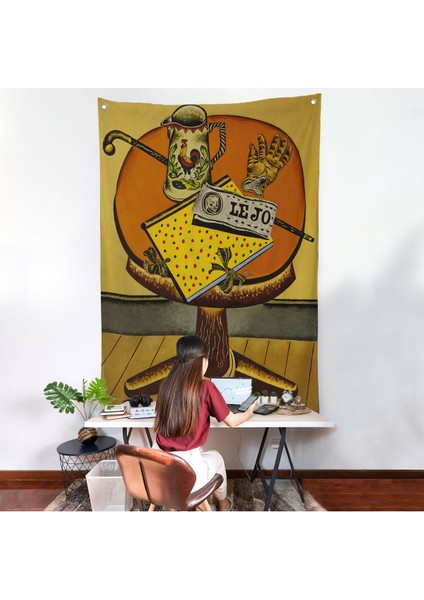 Joan Miro'nun Eldiveni ve Gazetesi Duvar Örtüsü - Glove And NEWSPAPER-7411