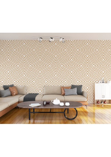 Pastel Renkli Geometrik Desenli Duvar KAĞIDI-5789