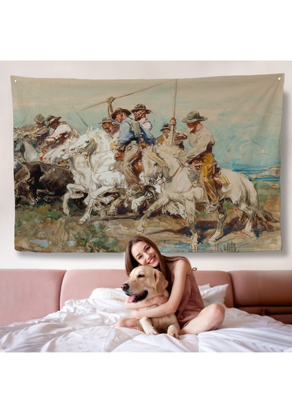 Henri Émilien Rousseau - Savaşa Hazırlanmak Duvar ÖRTÜSÜ-7110